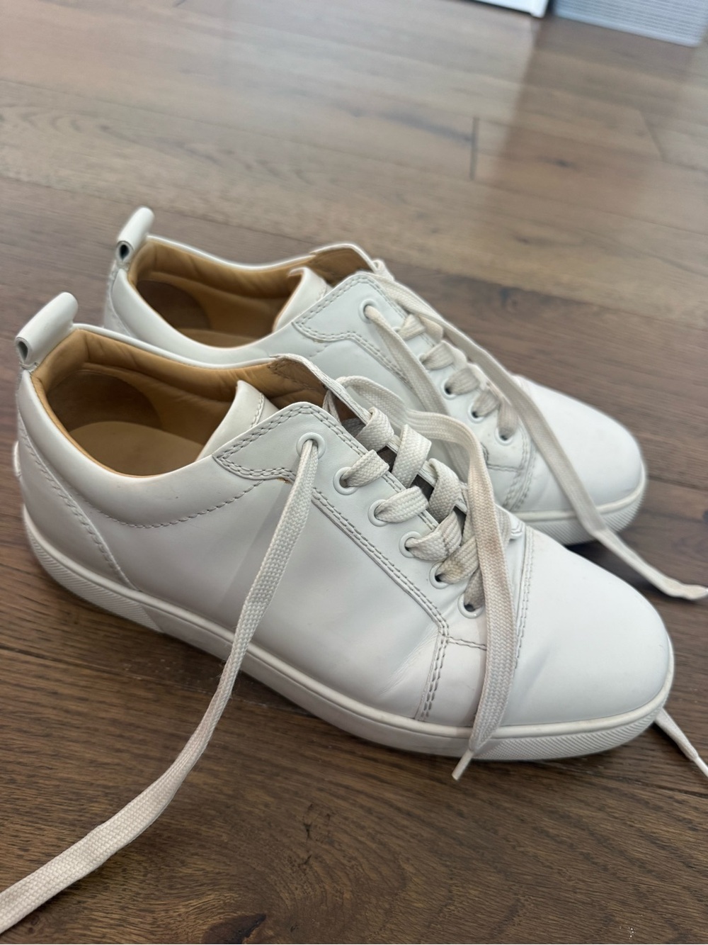White Leather Men's Low-Top Sneakers